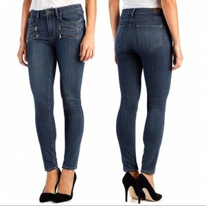 Paige Edgemont Zipper Embellished Skinny